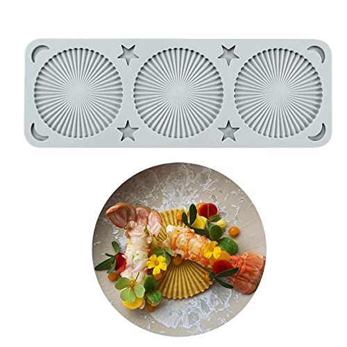 TUKE 3D Hollow Lace Fondant Molds Fruits Leaf Shape Lace Mat Party Cake Decoration Tool Cupcake Mat Silicone Molds for Polymer Clay Chocolate Baking Gummy Mould (Shell_10.96x3.88x0.2inch_O) - size: Shell_10.96x3.88x0.2inch_O