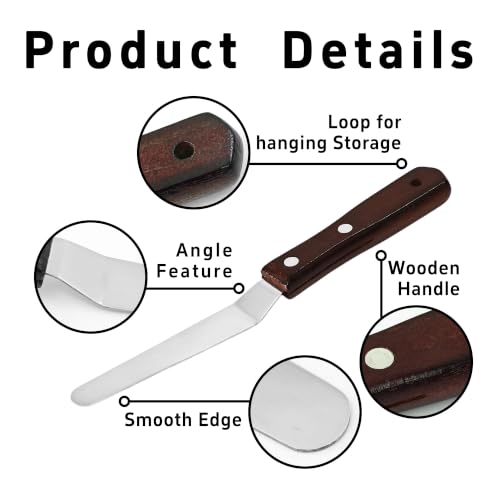 4 Inch Stainless Steel Angled Cake Icing Spatula - size: 4 Inch