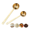 Coffee Spoon Stainless Steel Long-Handled Spoon, 1 and 2 Tbsp Spoon Gold - color: Gold Long