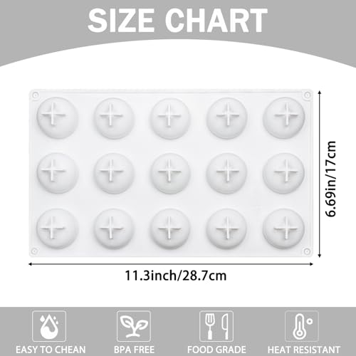 3D Silicone Peach Shaped Mousse Molds for Chocolate, Candy, Jello - color: White-Dome(R0245)