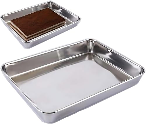 Old Tjikko Quarter Sheet Pan 16.2'' x 12.6'', 304 Stainless Steel Cookie Sheet Tray, Nonstick Baking Pan for Oven, Toaster, Cookie and Roasting, Dishwasher Safe & Rust Resistant - size: 16.2'' x 12.6''