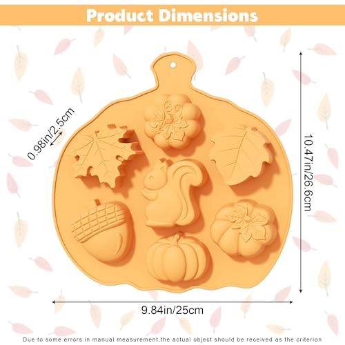 Fall Silicone Mold, Thanksgiving Pumpkin Maple Leaf Acorn Chocolate Molds