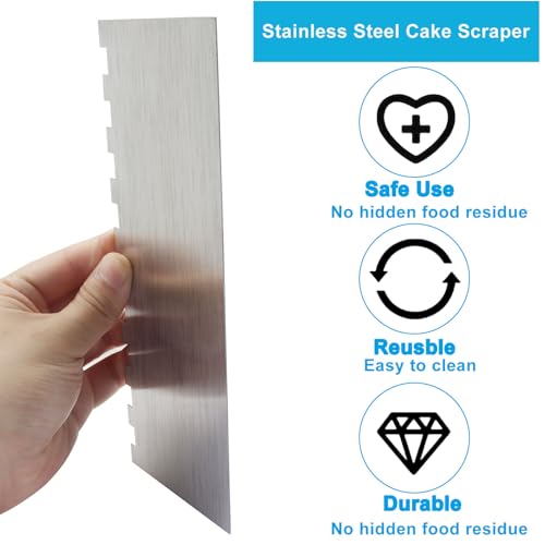 8.7 Inch Stainless Steel Cake Scraper - size: Style 1