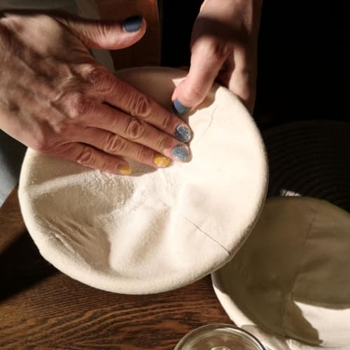 KONGDY 6 Pieces 10 Inch Round Banneton Bread Proofing Basket Cloth Liner - style: Round