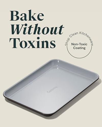 Caraway Non-Stick Ceramic Small Baking Sheet Duo - color: Black, size: 2x Small 9" x 13"