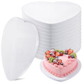 12 Pcs Heart Shaped Cake Boards, 10'' Cake Drum Plate, 1/2" Thick