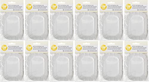 Wilton Mini Loaf Baking Liner/Cups White 50 Pack Bread/Muffins/Cake (12-Pack)