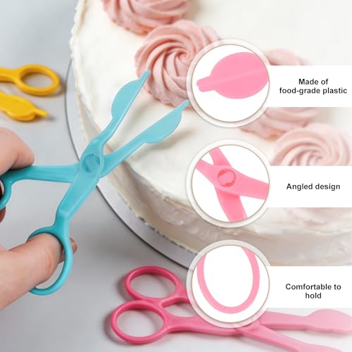 uxcell 3Pcs Flower Lifter Cake Decorating 5.1x2.2" Fondant Tool Pink - color: Pink