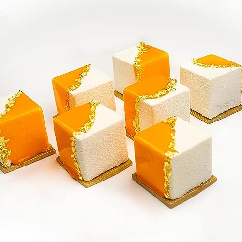 JOERSH Cube Cake Silicone Mold, 2 Pack, 1.2" x 1.2" x 1.2", 30-Cavity - color: 2 Pcs: 15 Cups, 1.2x1.2x1.2 Inch