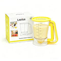 Pancake Batter Dispenser 5-Cup Batter Pourer for Maker Pancakes, Waffles, Crepes, Muffins, Cupcakes, Easy Squeeze Grip Handle with Proof Nozzle, Precise Baking Tools（Yellow） - color: Yellow