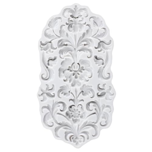 Baroque Style Fondant Mold Scroll Flower Lace Silicone Molds - color: Style ZN