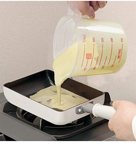 MIZORLIE Plastic Measuring Cup Sets, 250ml, 500ml &1000ml (3PCS）