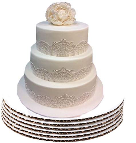 12 Inch Cake Circle Pizza and Pie Circle High Quality Sturdy White Corrugated Cardboard Cake Circles 12 inch 100% Food Safe 12 inch Cake Boards Round Cake Board 12 inch (Pack of 25) Thick Cardboard - size: 12", Pack of 25