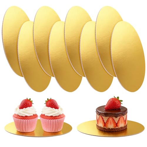 8 Pack 8 Inch Round Cake Boards,Gold Cardboard Cake Rounds - color: Gold, size: 8Inch, style: Classic Round