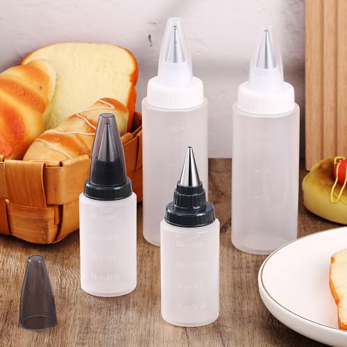 4 Pcs Squeeze Icing Bottles for Cookie Decorating,2 oz & 4 oz - size: 2 Ounces (Pack of 4)