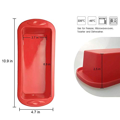 2 Pack Silicone Bread and Loaf Pans - size: Large, style: Set of 2