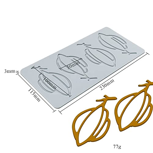 TUKE 3D Leaves Silicone Molds Flower Cake Fondant Mat Bee Leaf Pastry Moulds Rose Impression Chocolate Hollow Lace Mold (Airplane_9.2x4.6x0.12inch_C) - size: Airplane_9.2x4.6x0.12inch_C