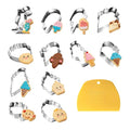 12Pcs Popsicle Mini Cookie Cutters Set with Dough Scraper