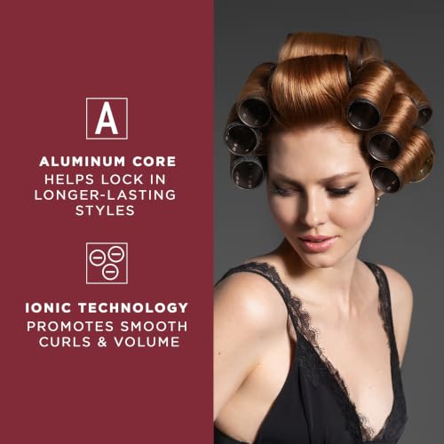 Fromm Thermalux Aluminum Hair Rollers for Volume, Waves, & Curtain Bangs, Heat-Retaining Aluminum Core, Self-Grip Surface, Ionic Technology, Lightweight Professional Rollers, 1.5", 4-Pack - size: 1.5"
