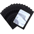 Boao 100 Pcs Resealable Foil Food Storage Bags,3 x 4.7 Inch,Black - color: Black, size: 3 x 4.7 Inch