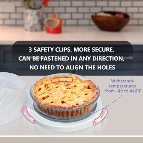 2 Pack Pie Containers with Lids and Handles, Includes Insulated Bags and Non-Slip Heating Pads, BPA Free Pie and Cheesecake Containers, Thanksgiving Gifts - color: Gray