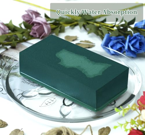 SupKing Floral Foams Blocks 4Pcs (7" L x 3.5" W x 2.1''H) Green Wet Dry Flower Foam Bricks Large Florist Plant Foam for Artificial and Fresh Flower Arrangement - size: 7 inch