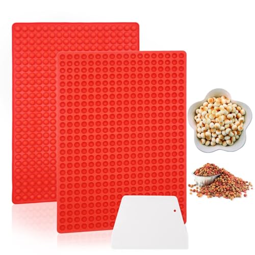 2 Pack 468-Cavity Mini Round Silicone Molds,Chocolate Drops Molds,Dog Treat Molds,Gummy Molds,For Jelly,Candy,Gummy,Pellet Baking Molds - style: 468-2PCS