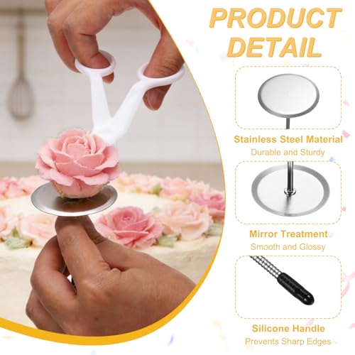 uxcell Cake Flower Nail Set Cake Decorating Tool Kit Yellow - color: Yellow