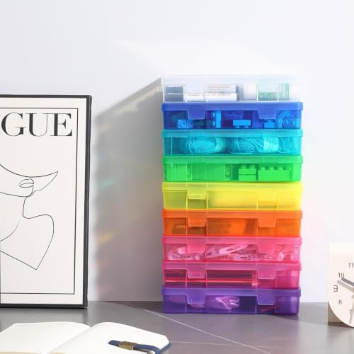 9 Pack Plastic Hobby Art Craft Organizer (Medium) - size: Medium Color - 9 Pack
