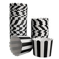 50 Pack Muffin Liners Baking Paper Cups Black and White - style: Black and White 50 pcs
