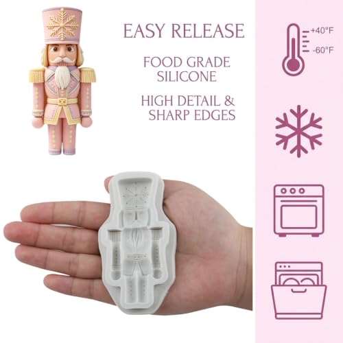 3D Nutcracker Silicone Mold Christmas Soldier Fondant Mold - color: Style M