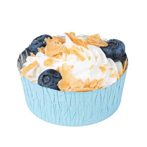 Restaurantware Pastry Tek 3 oz Round Blue Foil Ramekin Cups, 200 Count - color: Blue