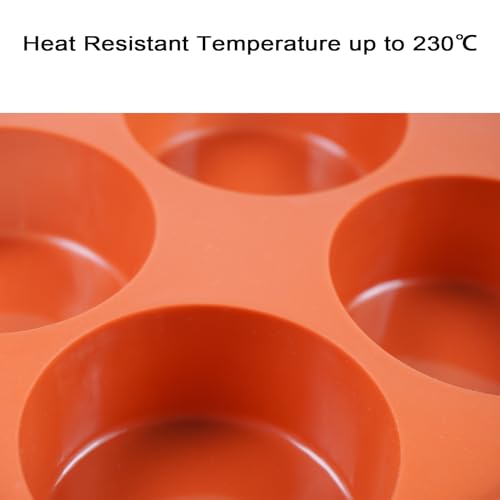 Joyeee Silicone Muffin Pans for Baking, 2 Pcs Large Muffin Pan Silicone Cups Bakeware for Baking Silicone Cupcake, 6 Cup Regular Size Silicone Molds Nonstick, Non-Stick, Just PoP Out! - size: Regular size muffin molds - 2 pack