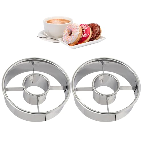 Zorfeter Stainless Steel Donut Cutter, 2 Pack, 3.86 Inch