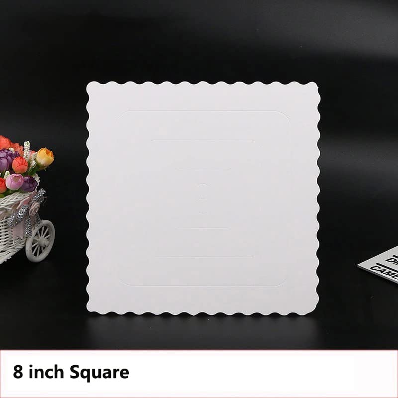 25 PCS 10 Inch Square White Cake Boards for 8 Inch Cakes, Mousse Display