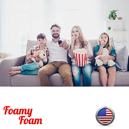 FOAMYFOAM High Density 2 inch Thick, 24 inch Wide, 80 inch Long Upholstery Foam, Cushion Replacement - size: 2" x 24" x 80"