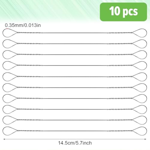 10 Pcs Cheese Slicer Wire, 5.7 Inch Long Stainless Steel Cheeses Cutter Wire, Cheeses Cutting Wires Replacement for Cutting Cheese and Butter Chunks Silver Women Mother Kitchen Tool