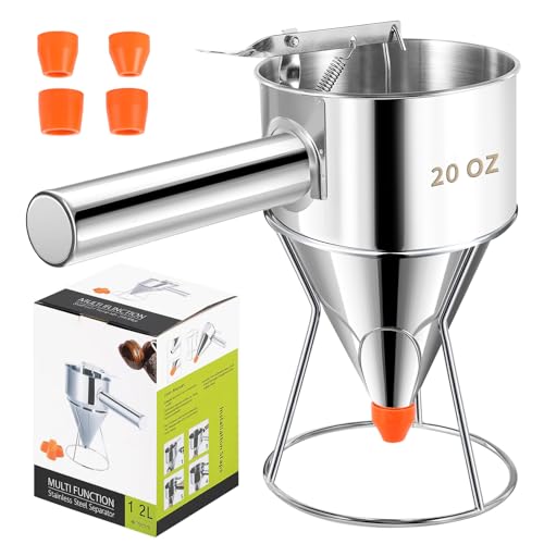 Stainless Steel Pancake Batter Dispenser, Multi-Nozzle 20 oz - size: 20OZ