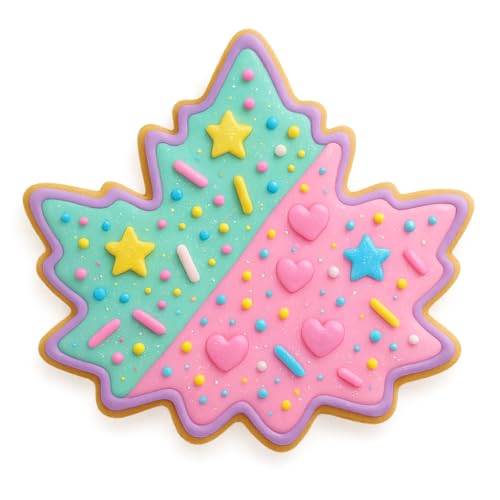 Mighty Gadget Detailed Maple Leaf Cookie Cutter & Stamp Set - 4x4 Inches, Perfect for Fall and Autumn-Themed Baking