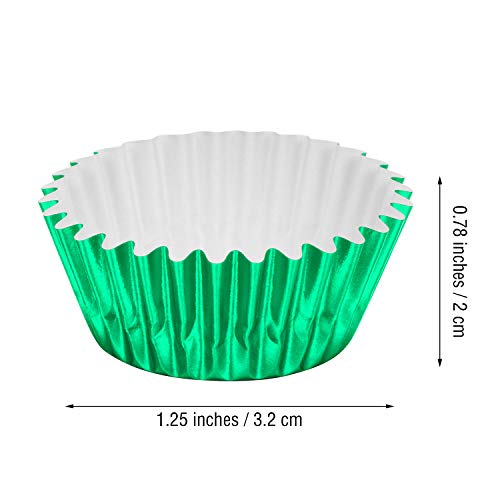 Sumind 400 Pcs Mini Foil Cupcake Liners Holiday Baking Cups,10 Colors - color: 10 Colors