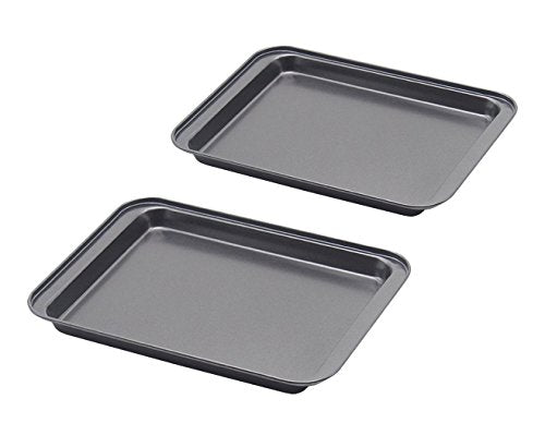 Little Small Baking Sheets Nonstick Set of 2 (9.5inch X 7.1inch) - SS&CC 8 Inch Nonstick Baking Toaster Oven Tray Cookie Sheets, 1 or 2 Person Household - size: pack 2