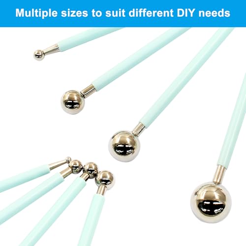 4Pcs Light Green Ball Shaped Cake Dotting Tool - color: Light Green