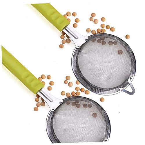 MAGICLULU Handheld Flour Sifter Fine Mesh 2 pack Light Green