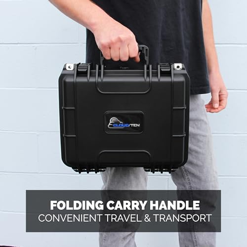 CLOUD/TEN 13 inch Smell Odor Block Airtight Carry Case with Impact Absorbing Protective Customizable Foam - style: 13 Inch