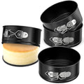 ZeroPone 4 Pack Mini Springform Pan Set for Mini Cheesecake Pizza - size: 4 Inch - 4 Pack