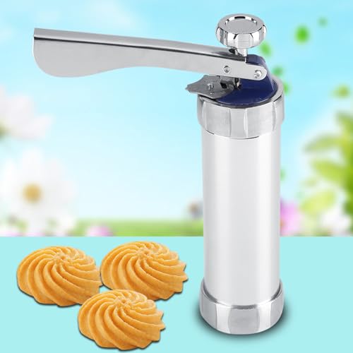 GOTOTOP Cookie Press Kit Biscuit Maker Machine Making Cake Decorating Tools Kitchen Baking with 4 Nozzles and 20 Mold