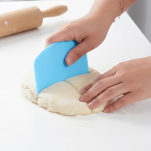 10 Pcs Bread Scraper, PE Plastic Bowl Scrapers for Bread Dough