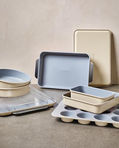 Caraway 9" Non-Stick Ceramic-Coated Square Pan Set - color: Perracotta, size: 2x Square Pan (9" x 9")