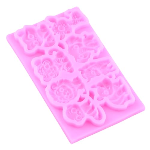 Lion Giraffe Elephant Silicone Mold Monkey Tiger Zebra Fondant Mold