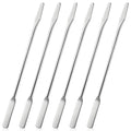 6PCS Lab Spatula Stainless Steel Small Metal Spatula Double Ended Micro Spatula Square/Round End Spatula Makeup Spatula Tool for Mixing Cosmetics (6 Pcs) - color: 6 Pcs